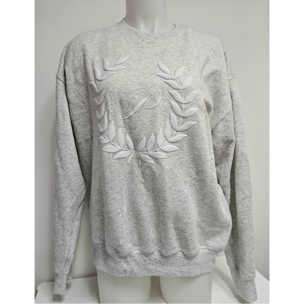 VS PINK Campus Fleece Ivy Oversize Crew Sweatshirt 🩶🤍